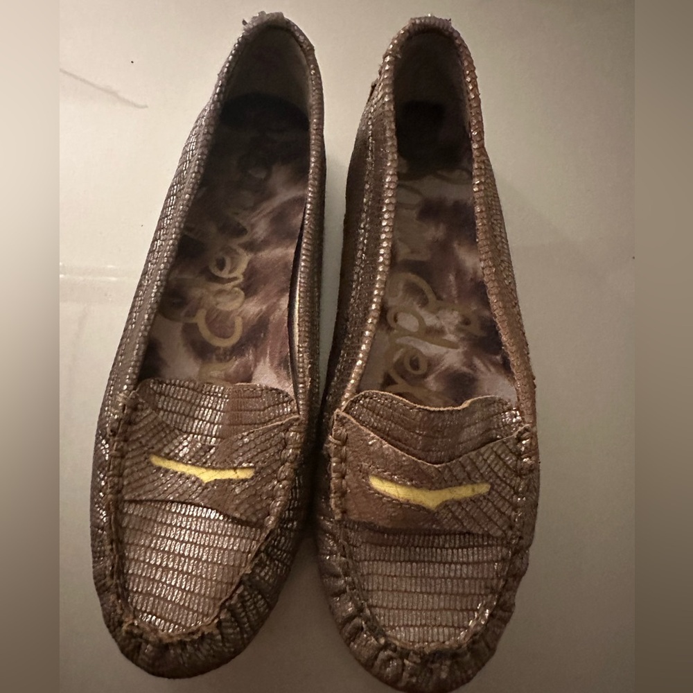 Sam Edelman Women's Metallic Brown Moccasins/Flats